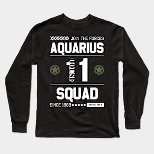 Zodiac Majesty Aquarius Squad White Long Sleeve T-Shirt